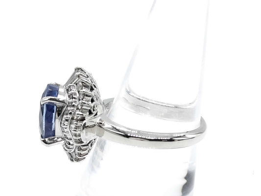 S7.07ct D0.90ct PT900 14.0g Ring 