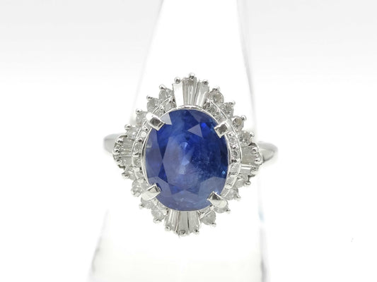 S7.07ct D0.90ct PT900 14.0g Ring 