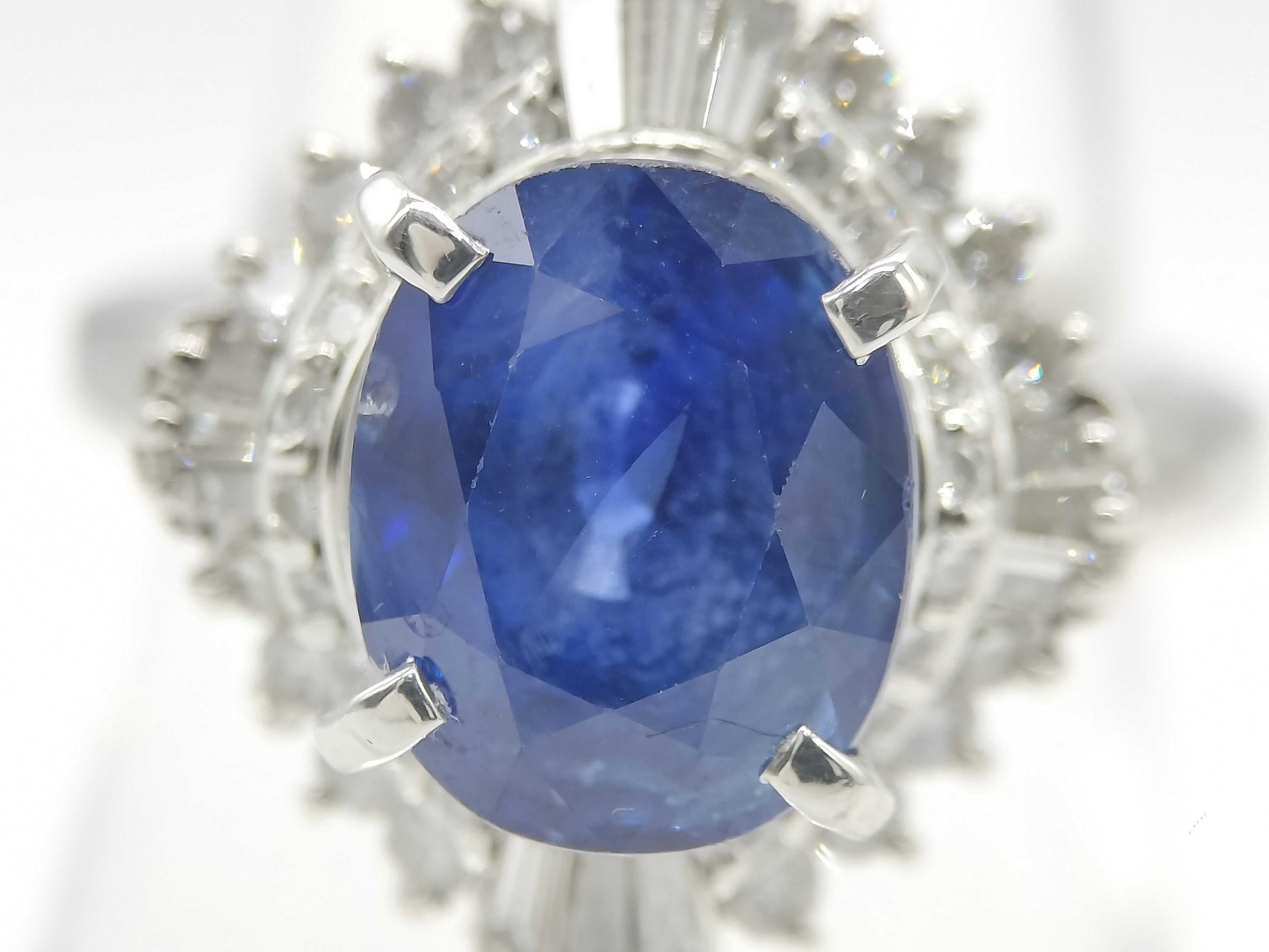 S7.07ct D0.90ct PT900 14.0g Ring 