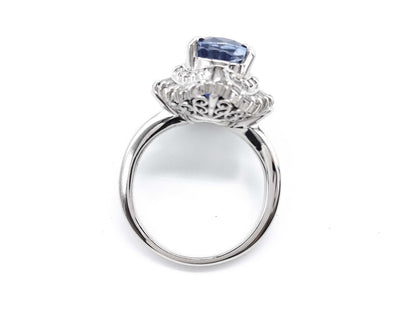 S7.07ct D0.90ct PT900 14.0g Ring 