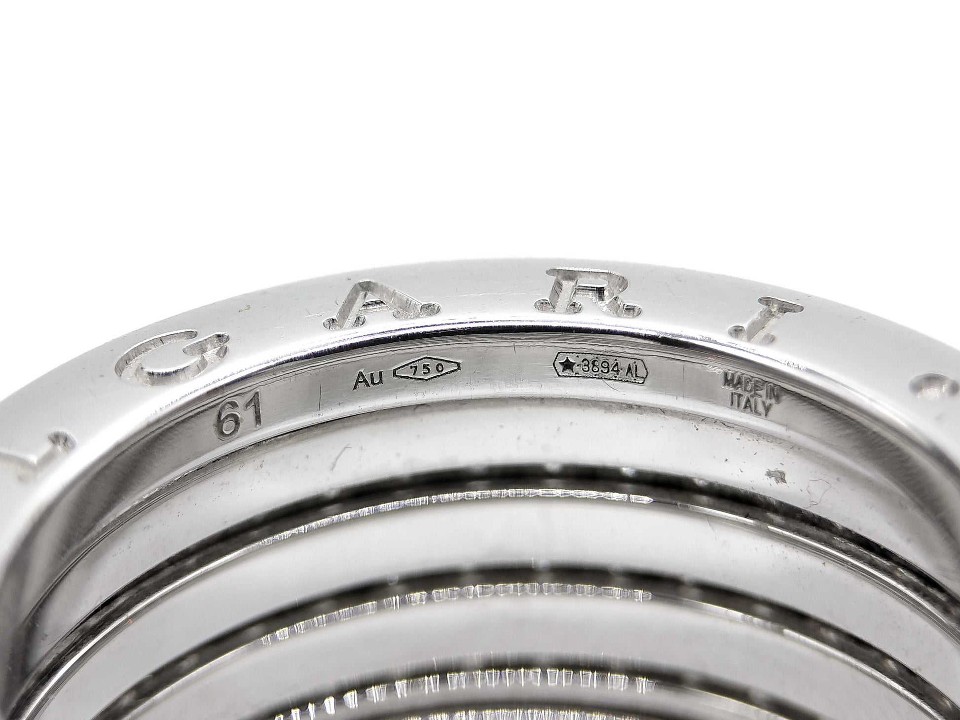 BVLGARI 20th Anniversary B.zero1 #61 Diamond WG Au750 21.2g Ring 
