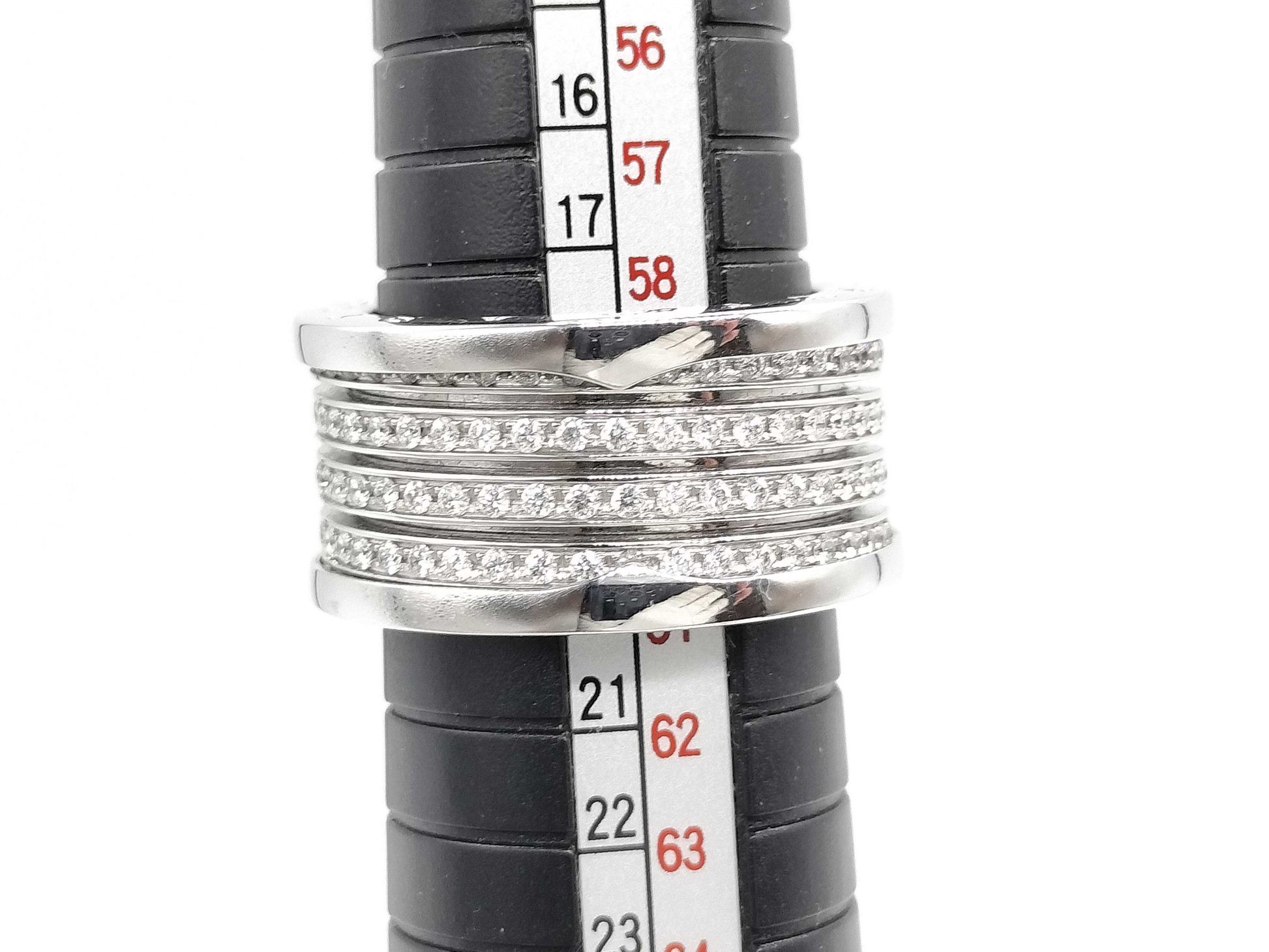 BVLGARI 20th Anniversary B.zero1 #61 Diamond WG Au750 21.2g Ring 