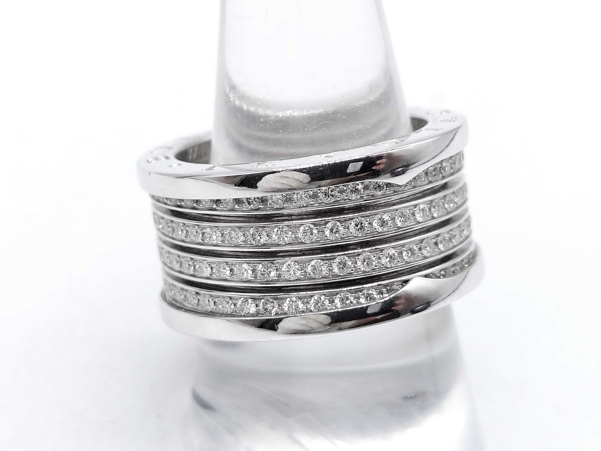 BVLGARI 20th Anniversary B.zero1 #61 Diamond WG Au750 21.2g Ring 