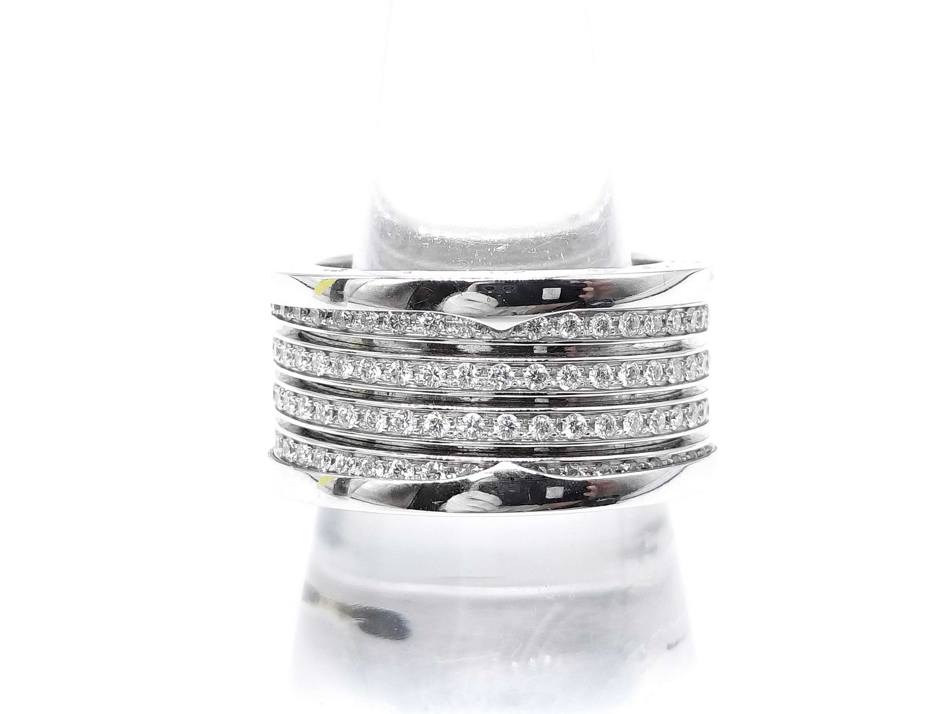BVLGARI 20th Anniversary B.zero1 #61 Diamond WG Au750 21.2g Ring 