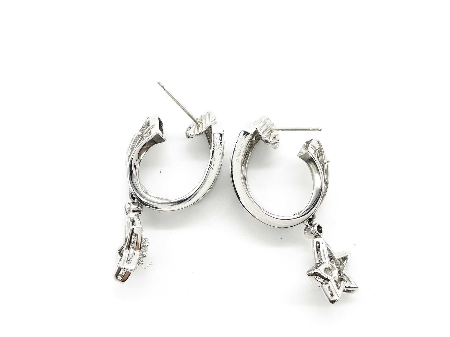 CHANEL Comet Pave Diamond WG 750 18.5g Earrings