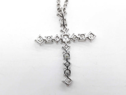 HARRY WINSTON Madonna Cross Large Diamond PT950 11.4g Necklace