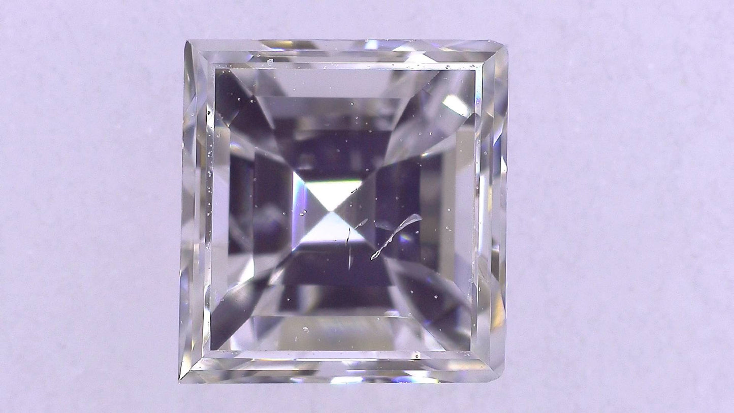 0.311ct F SI-2 ****/GD/FR FAINT NATURAL 3.82-3.64X2.64mm SQ Loose Diamond