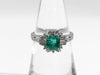 E0.77ct D0.35ct Pt900 5.1g Ring 