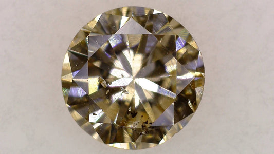 0.708ct UNDER S) LIGHT BROWN SI-2 GOOD/FR/FR MEDIUM BLUE NATURAL 5.76-5.85X3.40mm Loose Diamond