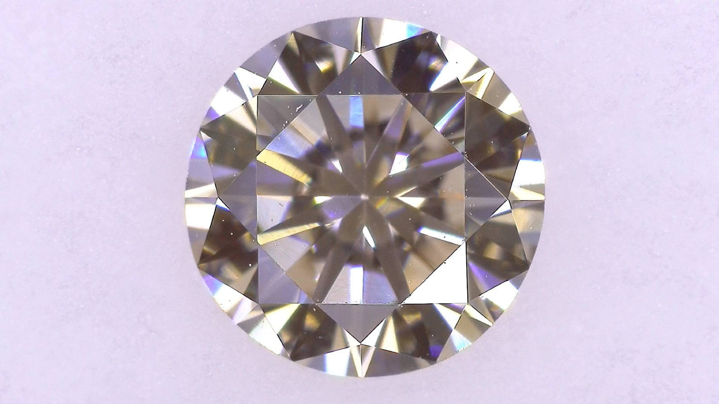 0.631ct UNDER S) LIGHT BROWN VS-1 VERY GOOD/GD/GD STRONG BLUE NATURAL 5.48-5.56X3.36mm Loose Diamond