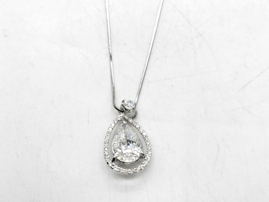D2.028ct FD0.30ct Pt900/850 5.2g Necklace 