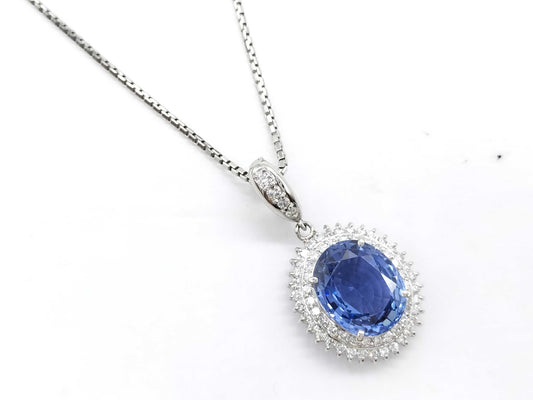 S10.82ct D1.18ct/0.15ct Pt900/Pt850 21.1g Necklace 