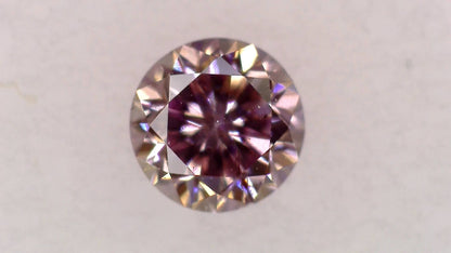 0.132ct Fancy Brownish Purple Pink SI-2 ****/GD/FR None Natural 3.13-3.17 x 2.06mm RD Diamond Loose Stone