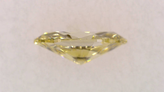 0.107ct Fancy Light Yellow VS-2 ****/GD/GD Strong Yellow Natural 4.59-2.38X1.62mm MQ Diamond Loose