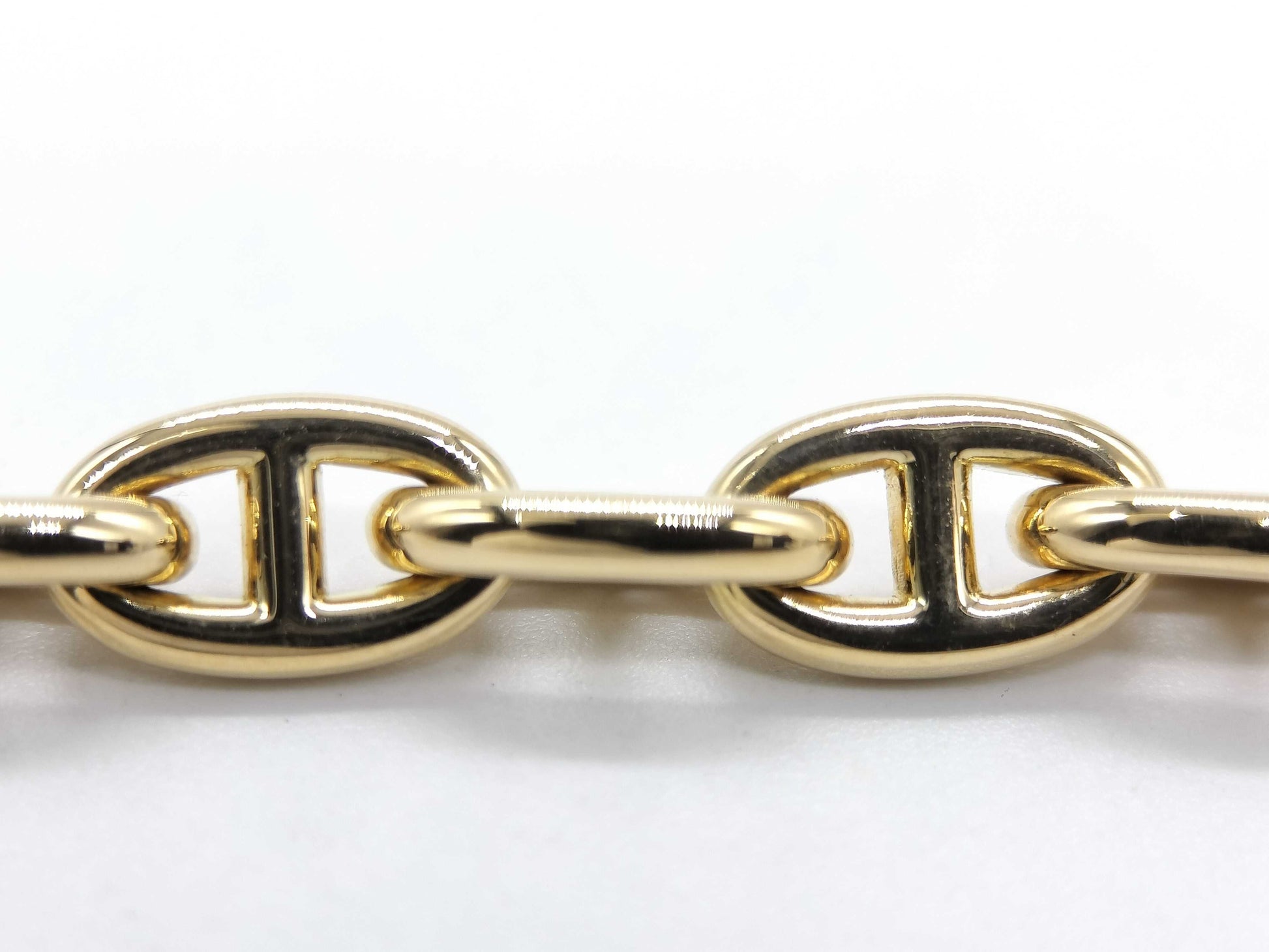 HERMES Chaine d'Ancre TPM 22-link bracelet in YG and Au750, weighing 19.4g 
