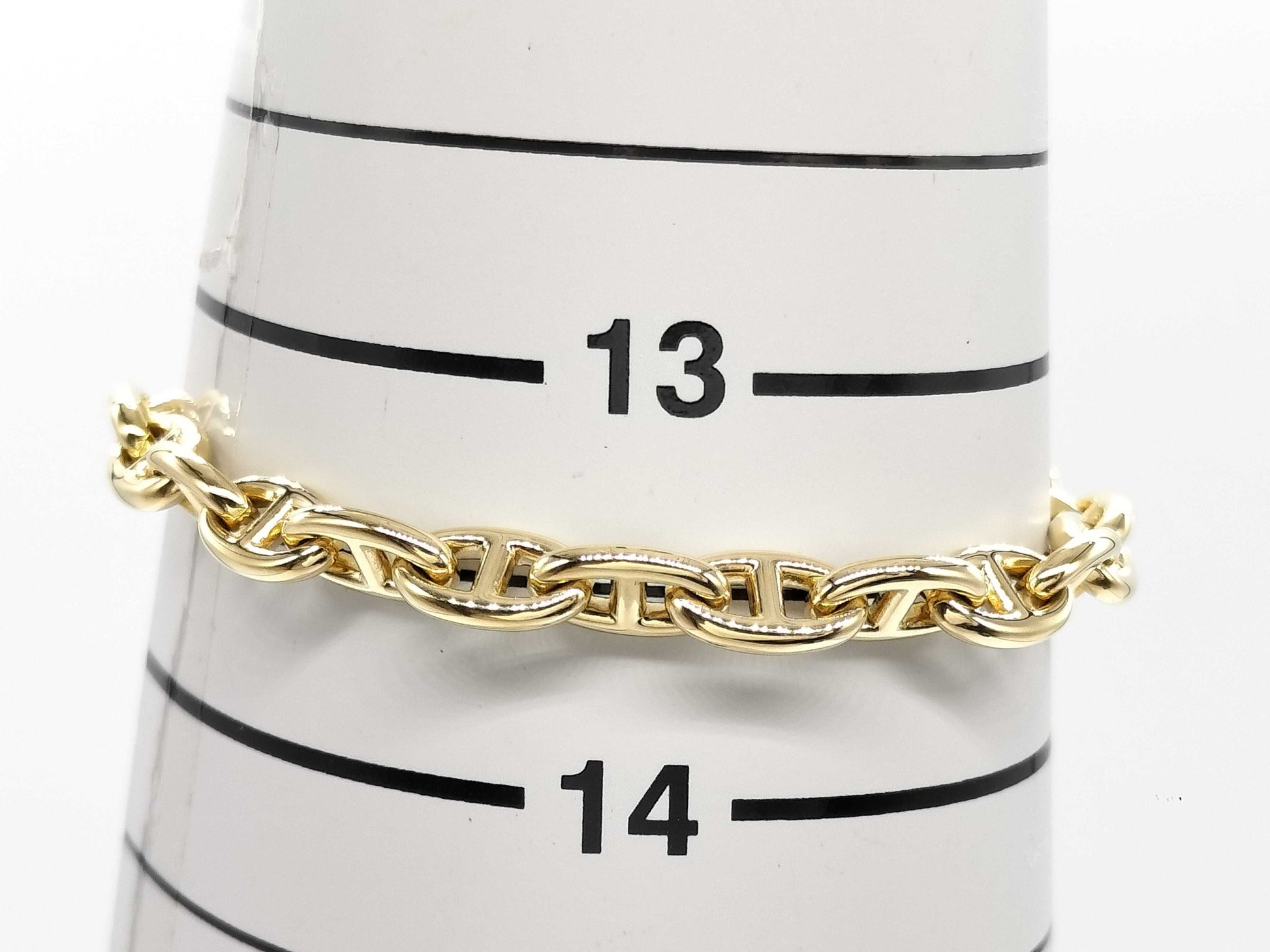 HERMES Chaine d'Ancre TPM 22-link bracelet in YG and Au750, weighing 19.4g 