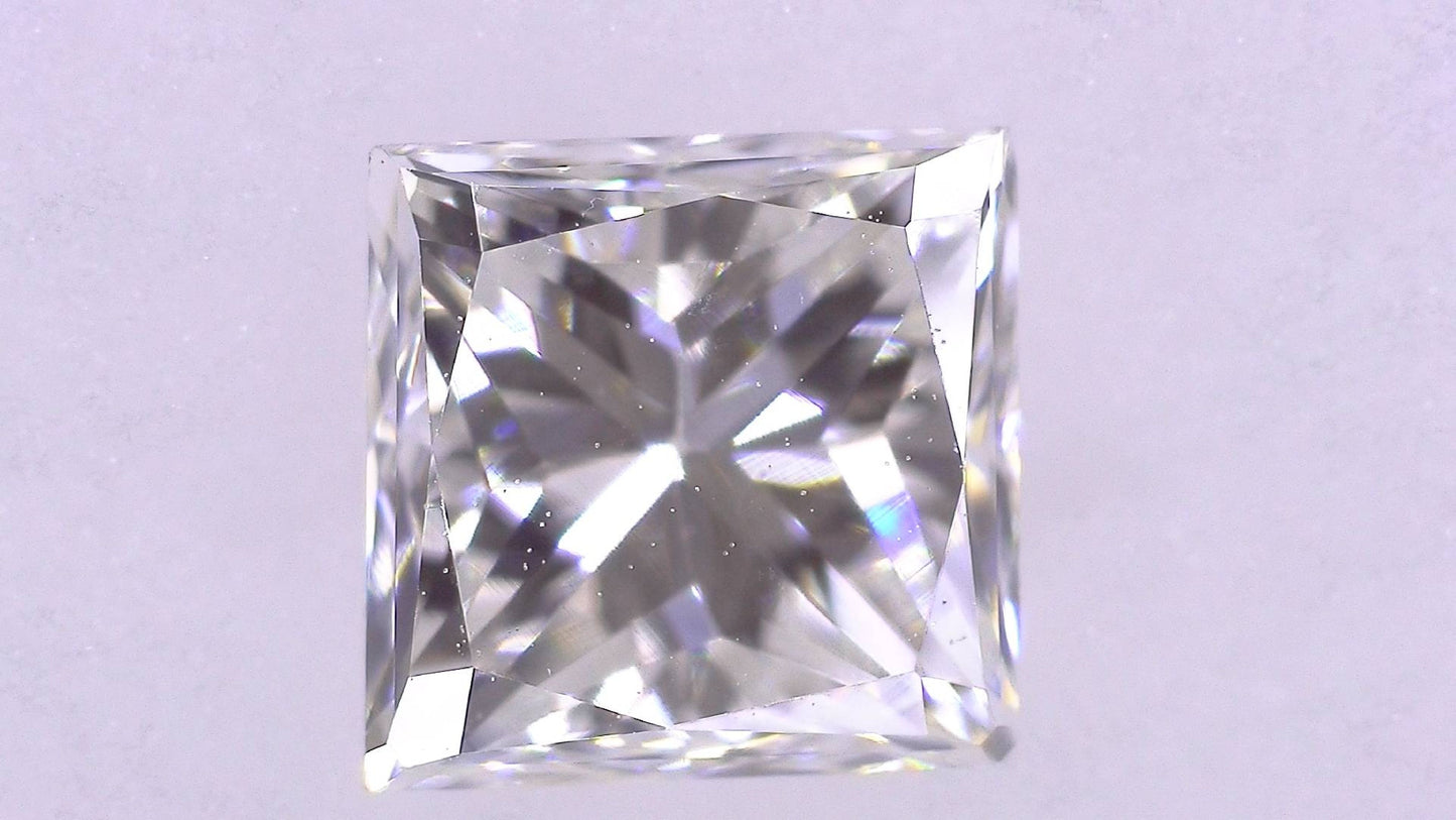 0.501ct G VS-2 ****/GD/FR NONE NATURAL 4.17-4.10X3.29mm SQ Loose Diamond