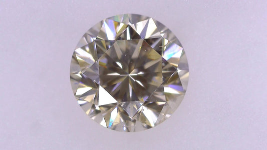 0.688ct UNDER N)VERY LIGHT BROWN SI-2 FAIR/GOLD/GOLD FAINT NATURAL 5.35-5.38X3.72mm Loose Diamond