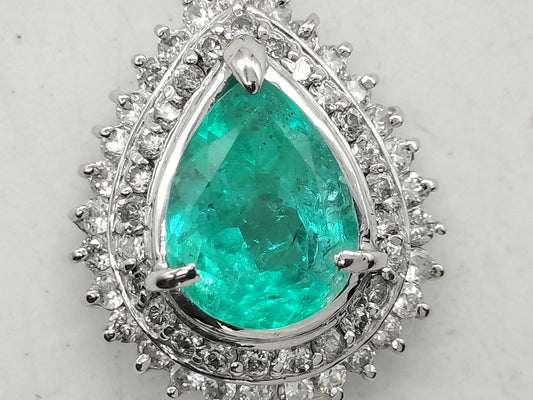 E2.08ct D0.67ct PT900 6.5g Pendant Top 