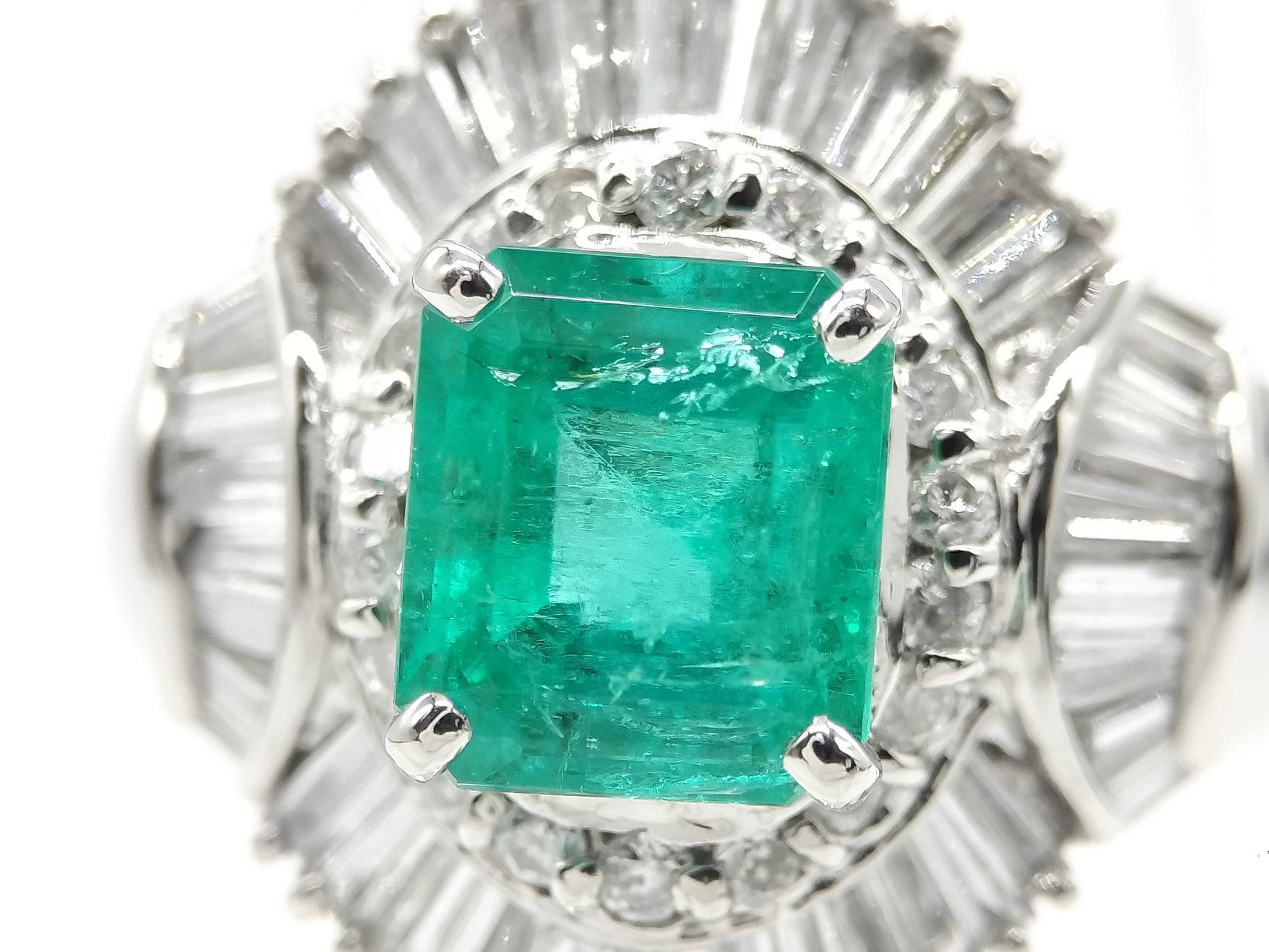 E1.27ct D0.90ct PT900 8.5g Ring 