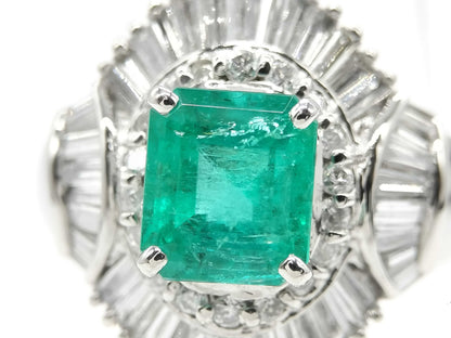 E1.27ct D0.90ct PT900 8.5g Ring 