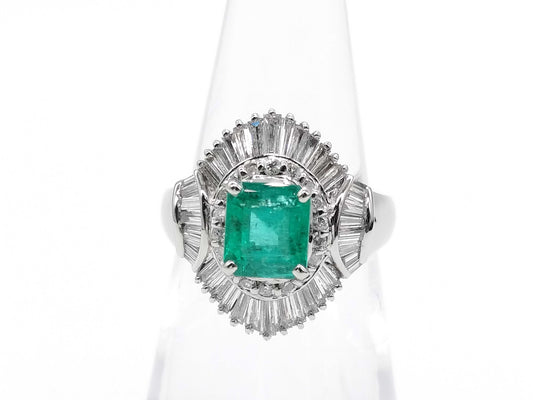 E1.27ct D0.90ct PT900 8.5g Ring 