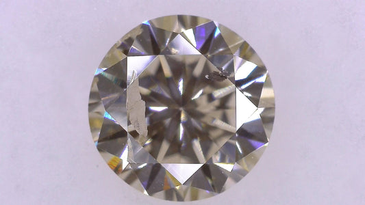 1.038ct M FAINT BROWN I-1 FAIR/GOLD/GOLD STRONG BLUE NATURAL 6.06-6.13X4.15mm Loose Diamond