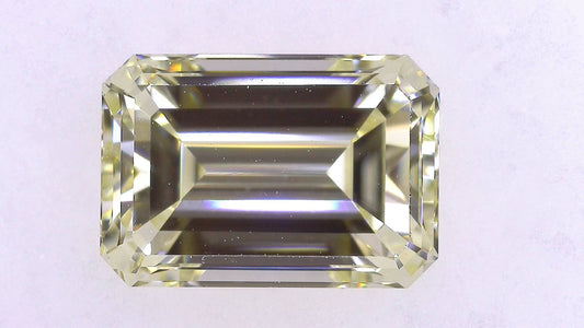 1.504ct UNDER N)VERY LIGHT YELLOW VS-1 ****/GD/GD STRONG BLUE NATURAL 7.87-5.45X3.62mm EM Diamond Loose