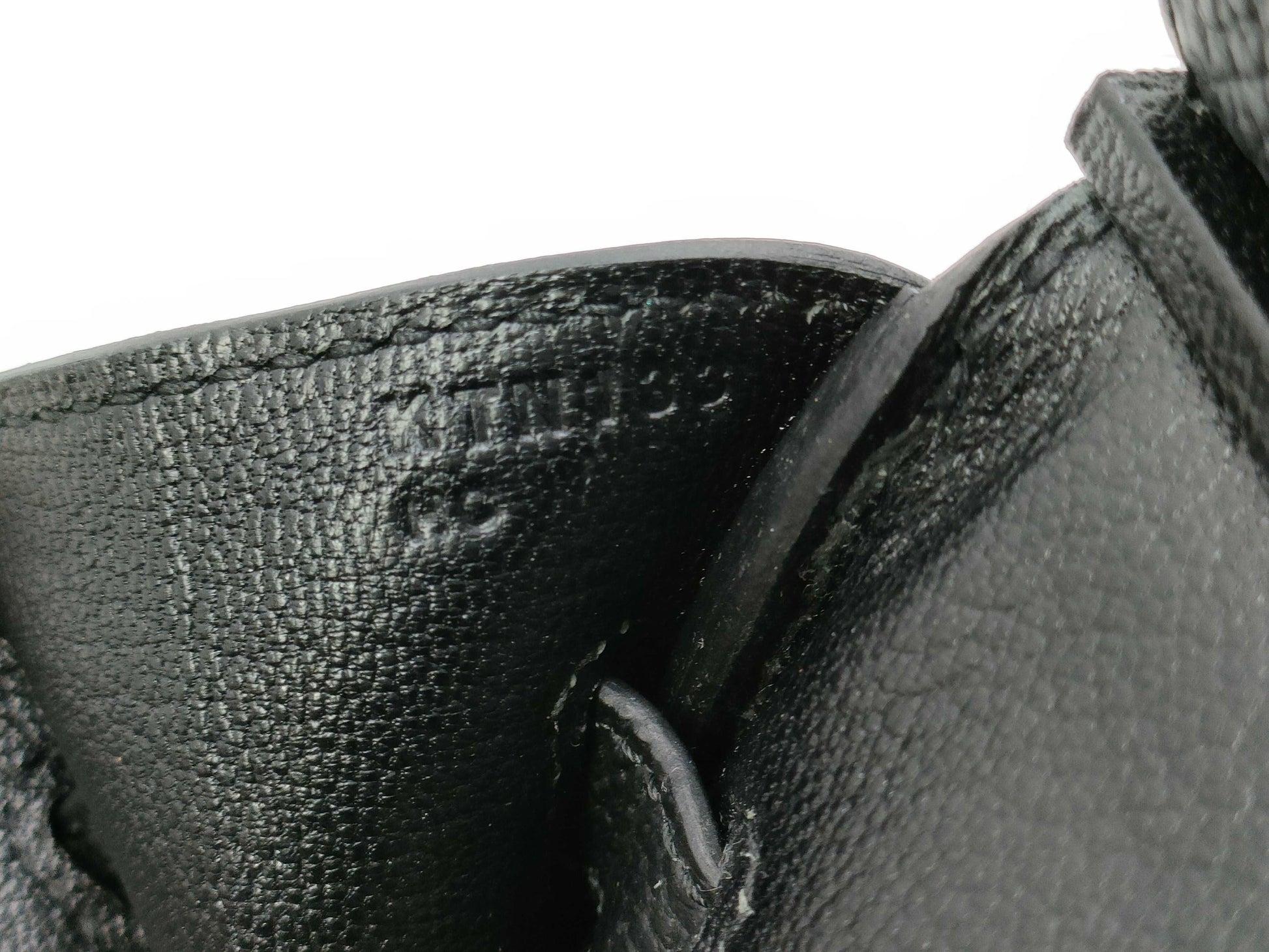 HERMES Birkin 30 Togo Noir Handbag with Matte Silver Hardware and K Stamp