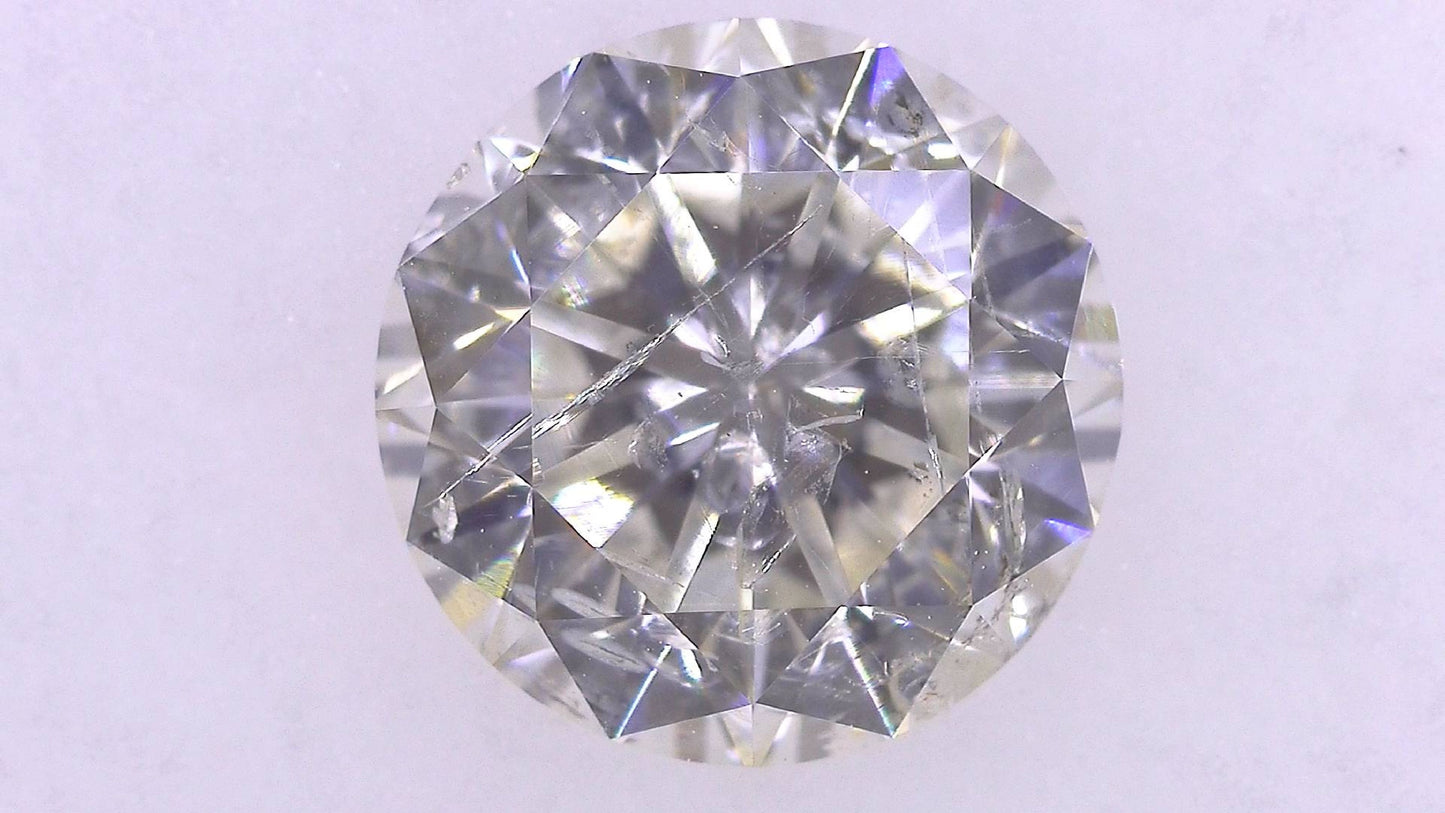 1.646ct J I-1 FAIR/GD/FR FAINT NATURAL 7.35-7.43X4.75mm Loose Diamond