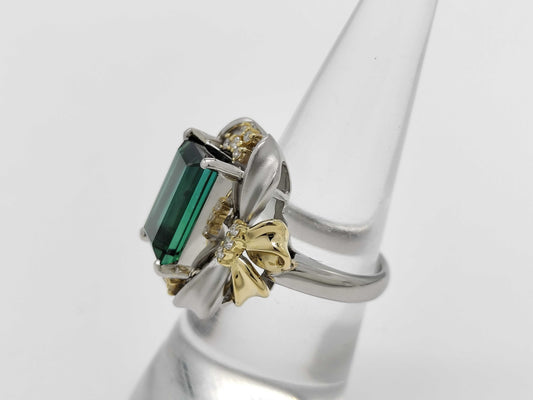 TL4.62ct D0.16ct PT900/K18 13.2g Ring 