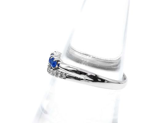 Apatite 0.18ct D0.13ct K18WG 1.8g Ring 