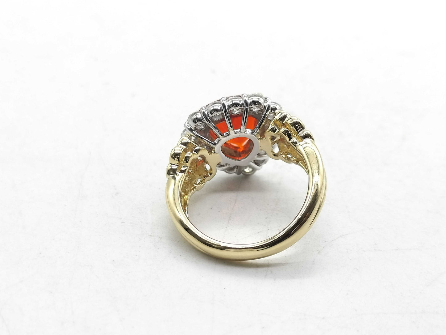 FOP 1.64ct D 1.70ct K18/Pt900 9.0g Ring 