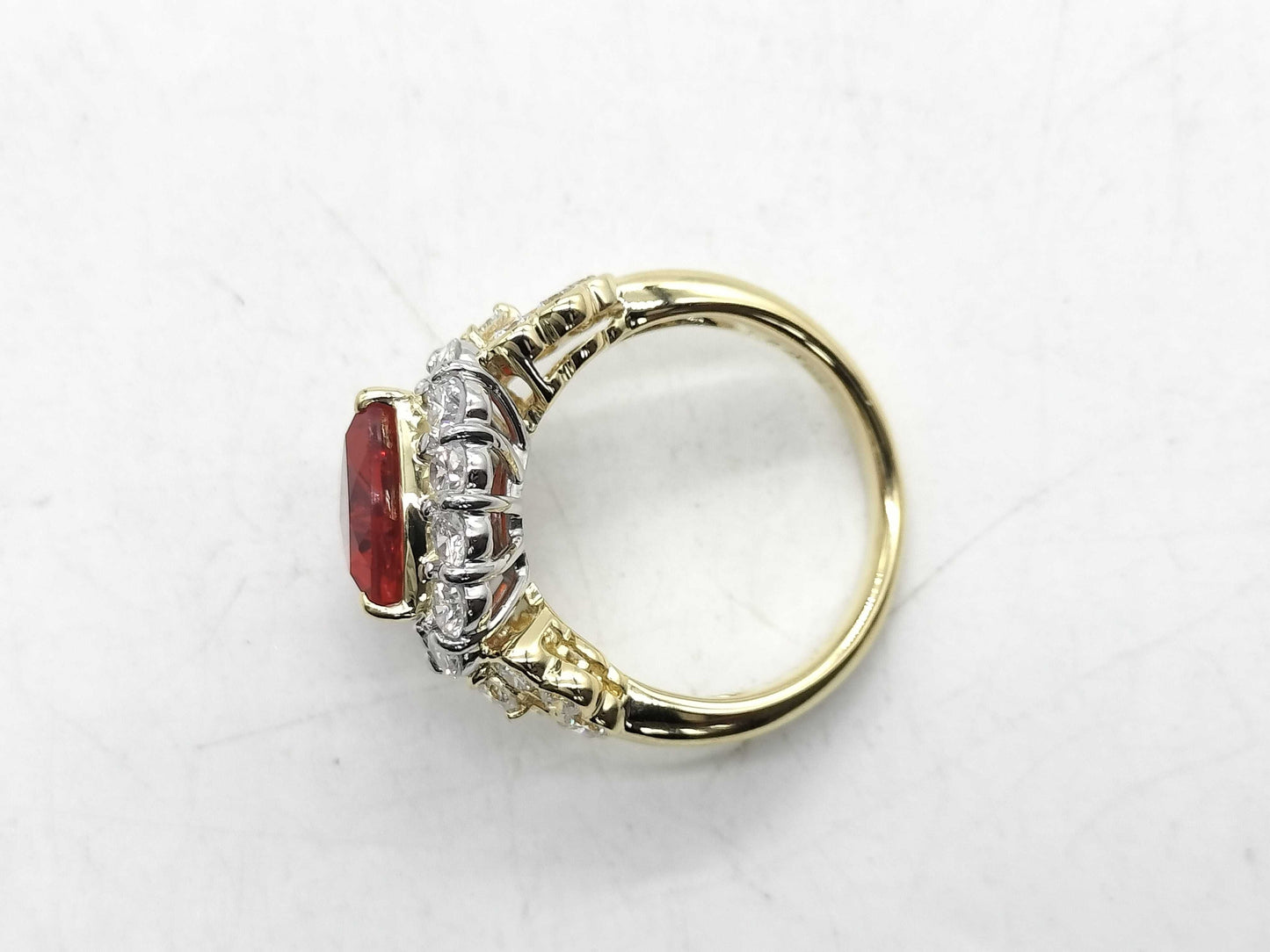 FOP 1.64ct D 1.70ct K18/Pt900 9.0g Ring 