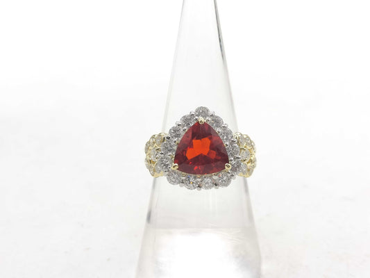 FOP 1.64ct D 1.70ct K18/Pt900 9.0g Ring 