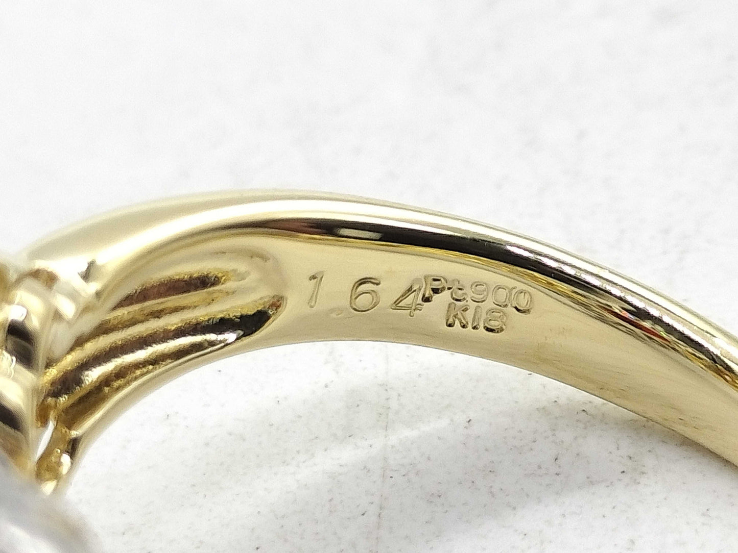 FOP 1.64ct D 1.70ct K18/Pt900 9.0g Ring 