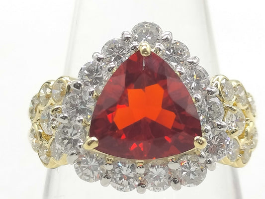 FOP 1.64ct D 1.70ct K18/Pt900 9.0g Ring 
