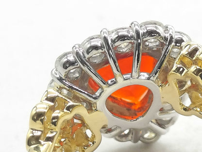 FOP 1.64ct D 1.70ct K18/Pt900 9.0g Ring 