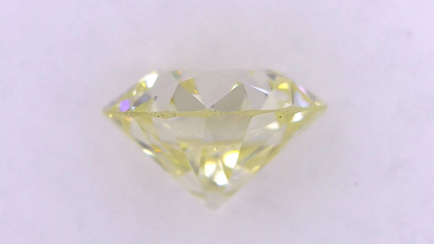 1.536ct UNDER S) LIGHT YELLOW VS-1 ****/GD/GD NONE NATURAL 7.28-7.41X4.63mm X Diamond Loose