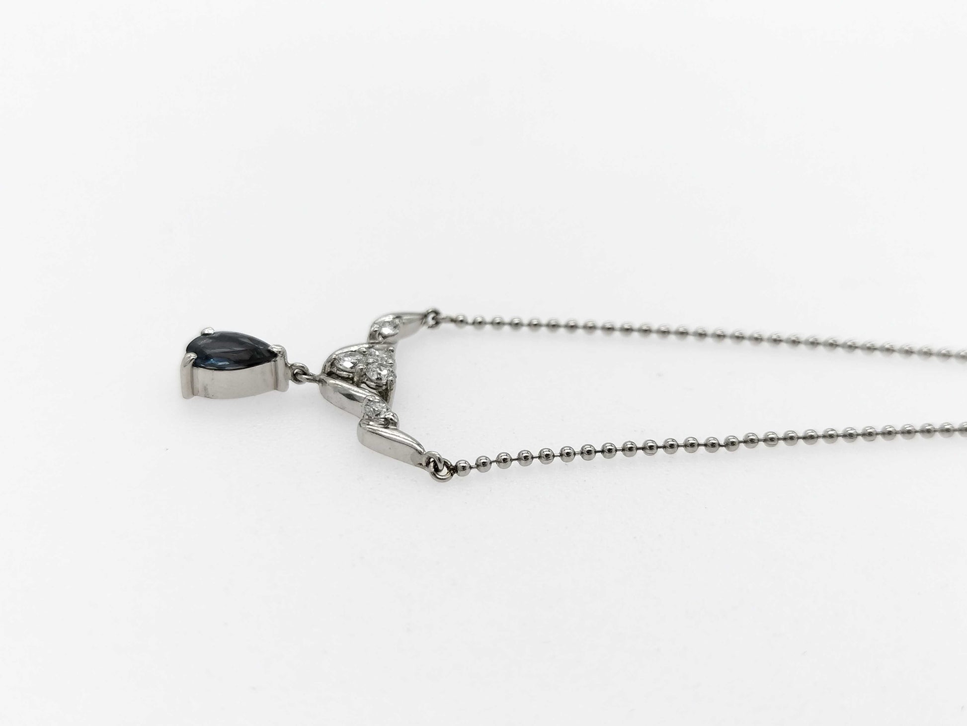 AX 0.35ct D 0.15ct PT900/850 3.9g Necklace 