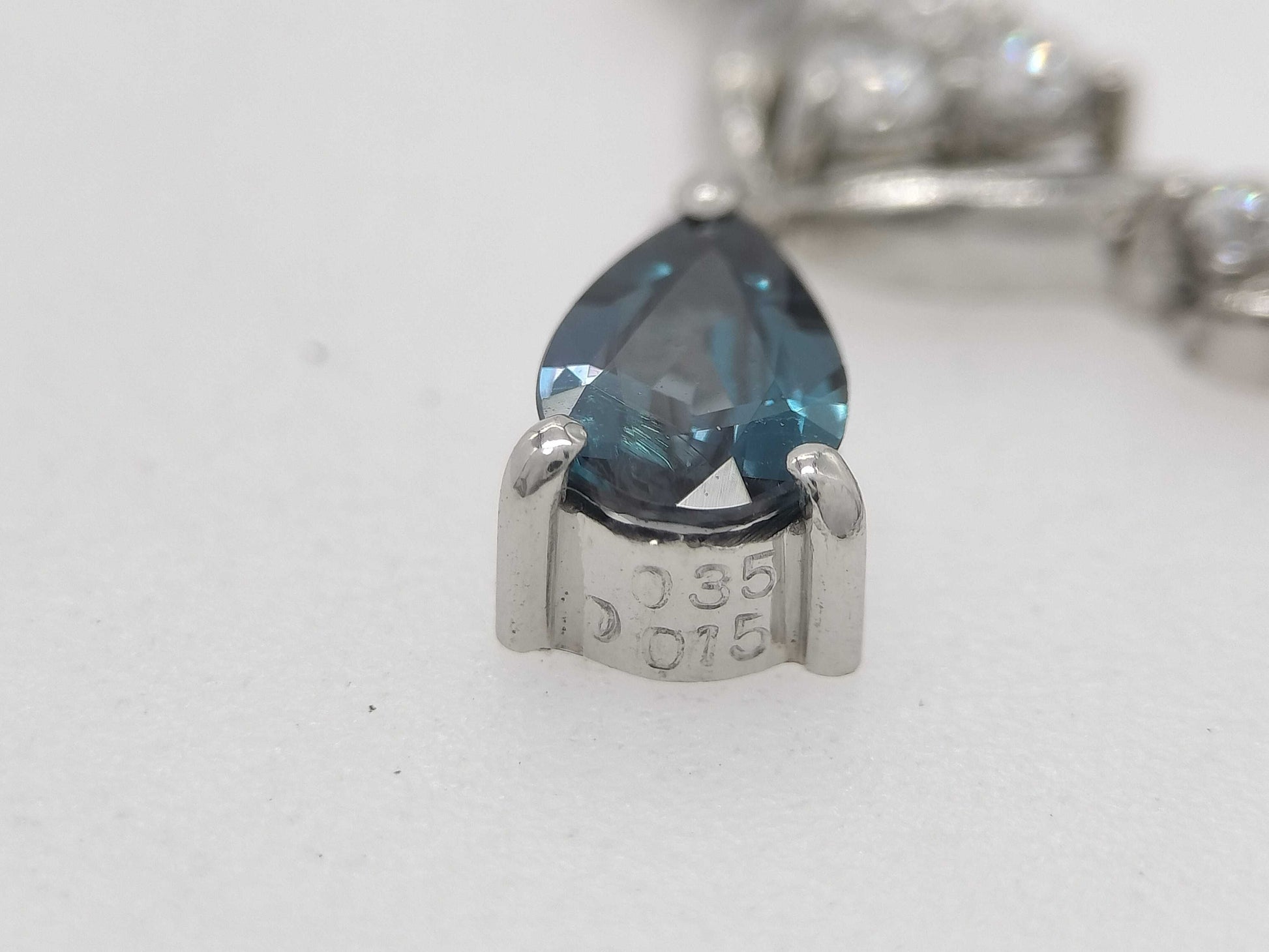 AX 0.35ct D 0.15ct PT900/850 3.9g Necklace 