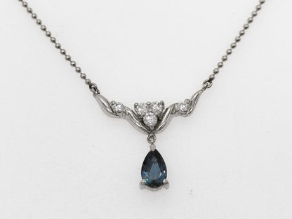 AX 0.35ct D 0.15ct PT900/850 3.9g Necklace 
