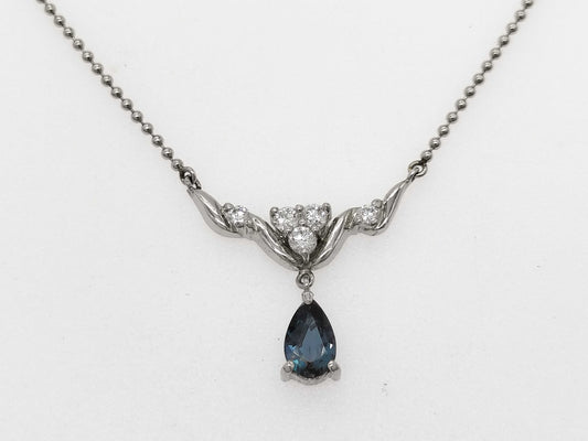 AX 0.35ct D 0.15ct PT900/850 3.9g Necklace 