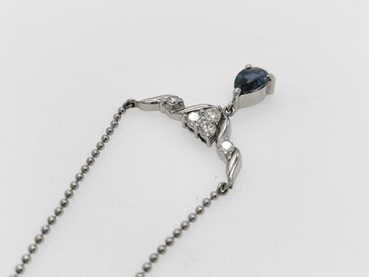 AX 0.35ct D 0.15ct PT900/850 3.9g Necklace 