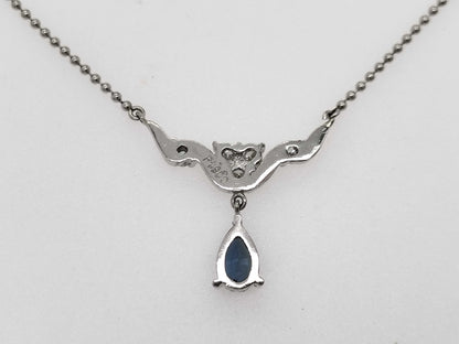 AX 0.35ct D 0.15ct PT900/850 3.9g Necklace 