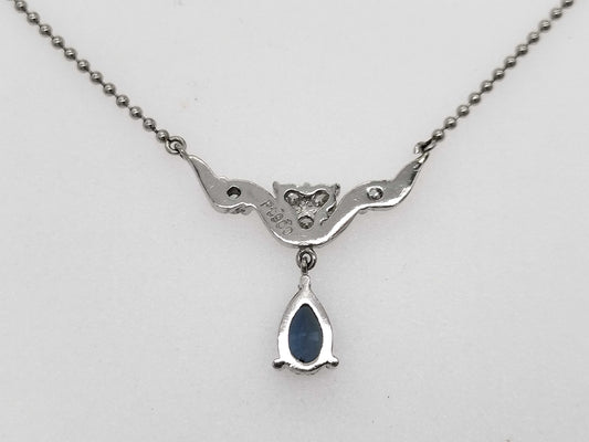 AX 0.35ct D 0.15ct PT900/850 3.9g Necklace 