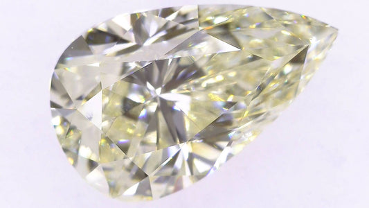 3.113ct UNDER N)VERY LIGHT YELLOW SI-1 ****/GD/GD FAINT NATURAL 12.55-7.70X5.38mm PS Loose Diamond