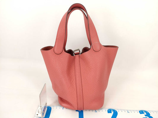 HERMES Picotin □O engraved handbag