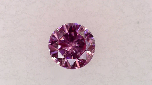 0.060ct Fancy Vivid Purple Pink I-1 ****/GD/FR Faint Natural 2.47-2.52 x 1.51mm RD Loose Diamond