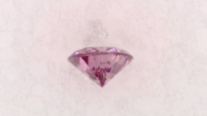 0.059ct Fancy Vivid Purple Pink I-1 ****/GD/FR Faint Natural 2.48-2.53x1.49mm RD Loose Diamond